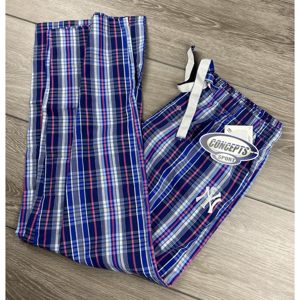 Concepts Sports Men's MLB New York Yankees Plaid Pajama Pants Large New